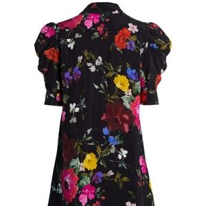 ALICE + OLIVIA Jem Puff-Sleeve Floral Shirtdress
